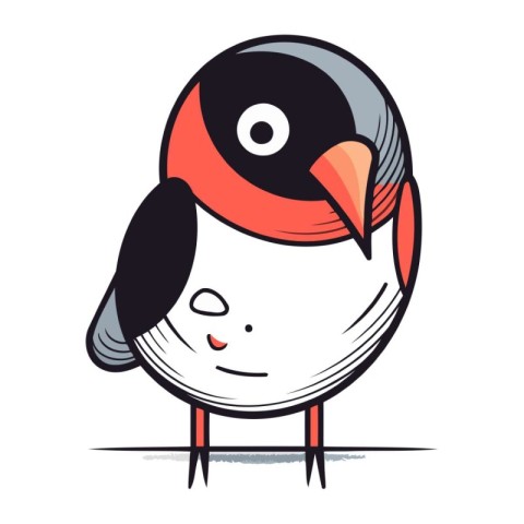 Cute little bird. Vector illustration of a cute little bird.