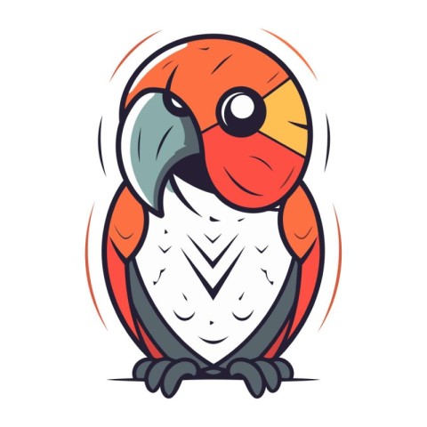 Parrot icon isolated on white background. Vector illustration in