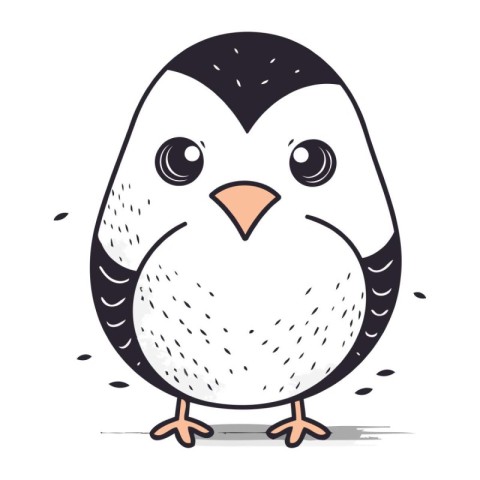 Penguin. Cute cartoon penguin. Vector illustration.