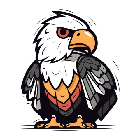 Eagle head mascot. Vector illustration of an american eagle.