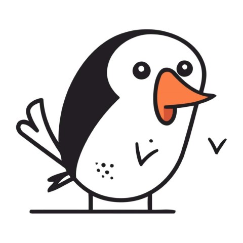 cute little penguin cartoon vector illustration graphic design i