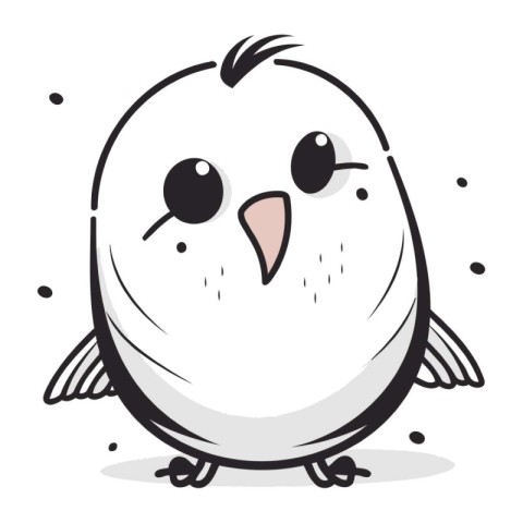 Cute cartoon bird. Vector illustration in doodle style.