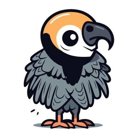 Illustration of a vulture mascot isolated on a white background.