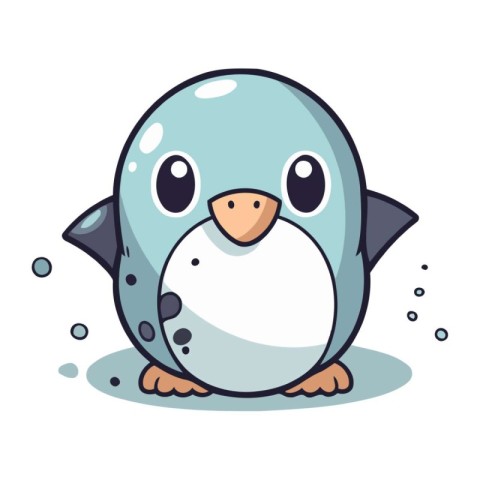 Cute penguin cartoon. Vector illustration of a cute penguin.