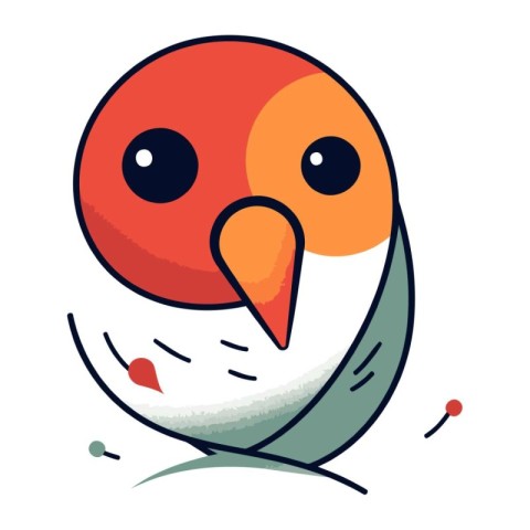 Cute bird cartoon on white background. Vector illustration for y