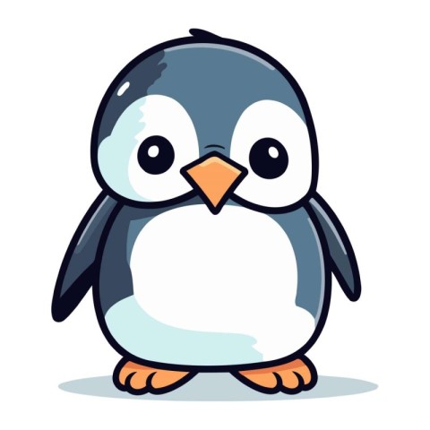 Cute penguin cartoon mascot vector illustration. Cute penguin an