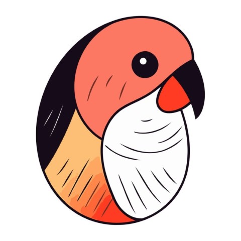 Colorful bird icon. Cartoon illustration of colorful bird vector