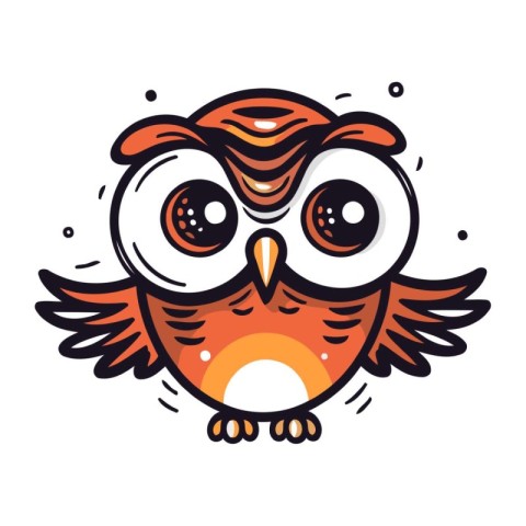 Owl. Vector illustration in cartoon style. Isolated on white bac