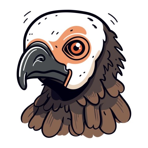 Eagle head icon. Vector illustration of a vulture head.