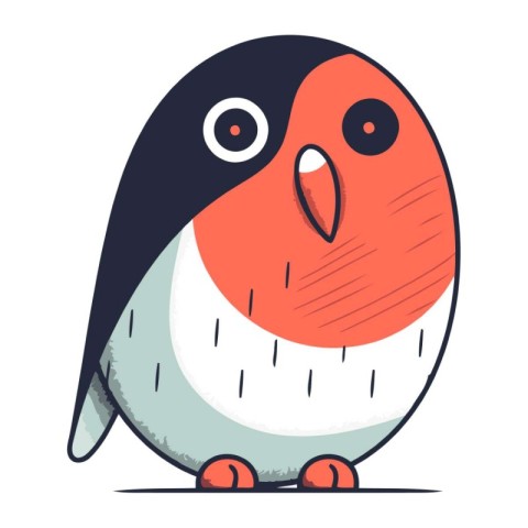 Penguin. Cute cartoon penguin. Vector illustration.