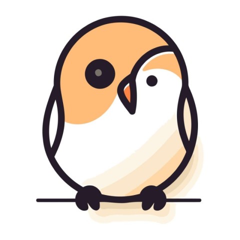 cute owl on white background. illustration in vector format very