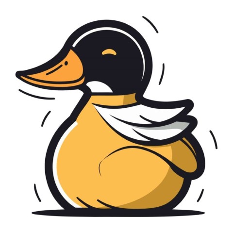 Duck icon. Cartoon illustration of duck vector icon for web desi