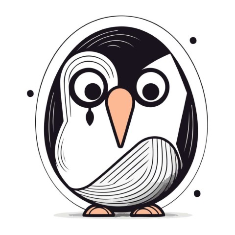 Cute penguin cartoon graphic design. vector illustration eps10