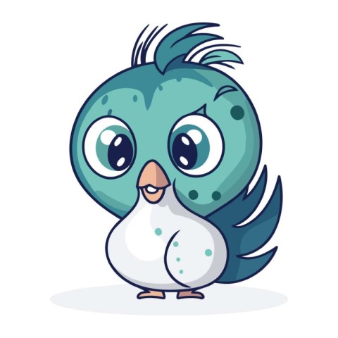 Cute cartoon penguin. Vector illustration. Cute bird.