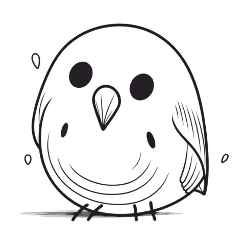 cute cartoon bird on white background. vector illustration. eps