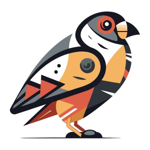 Vector illustration of a bullfinch isolated on a white backgroun