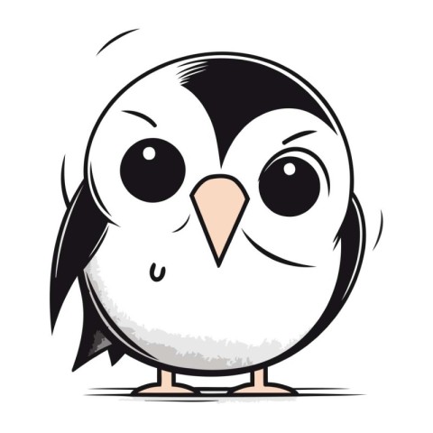 Cute penguin cartoon vector illustration. Cute penguin character