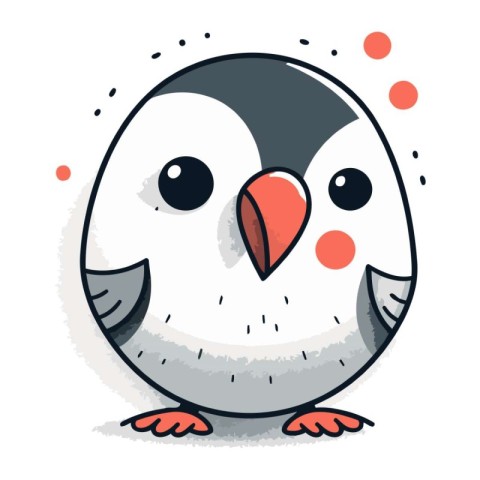 Cute penguin vector illustration. Cute cartoon penguin.