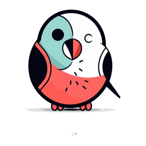 Cute cartoon bullfinch. Vector illustration on white background.