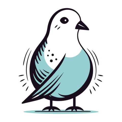 Pigeon vector illustration on white background. Pigeon vector il