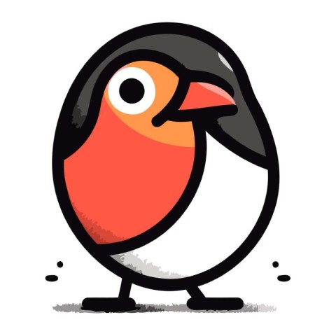 Bullfinch icon. Vector illustration of a bullfinch.