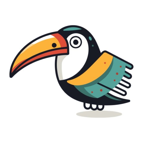 Toucan bird cartoon icon. Bird animal and nature theme. Isolated