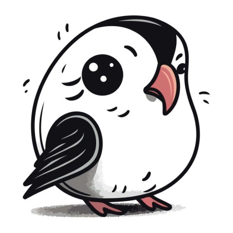 cute bird on white background. vector illustration. eps10