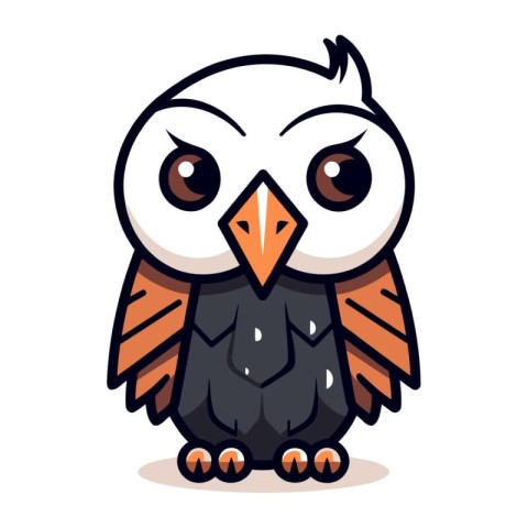 Cute Owl Cartoon Mascot Character Vector Icon Illustration Desig