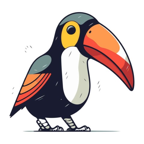 Toucan bird. Vector illustration of a cartoon toucan.