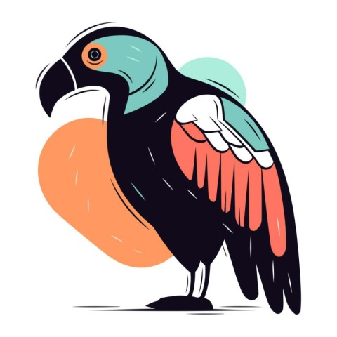 Toucan bird isolated on a white background. Vector illustration.