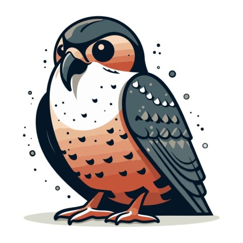 Illustration of a bird in a flat style. Vector illustration.