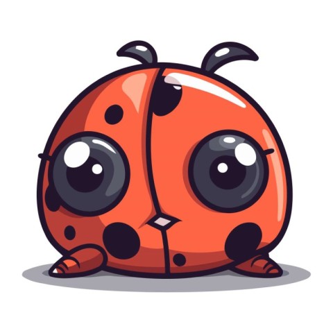 Cute ladybug character design. Vector illustration in cartoon st