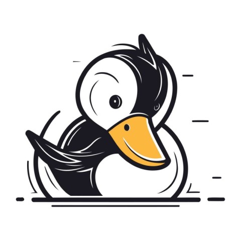 duck vector illustration isolated on a white background. vector