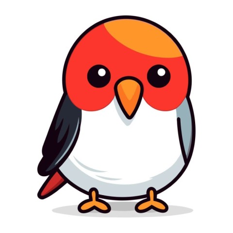 Cute little bird character vector illustration design. Cartoon c