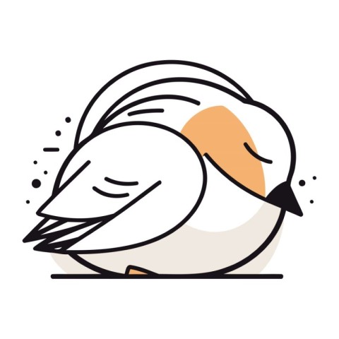 Vector illustration of a goose. Isolated on a white background.