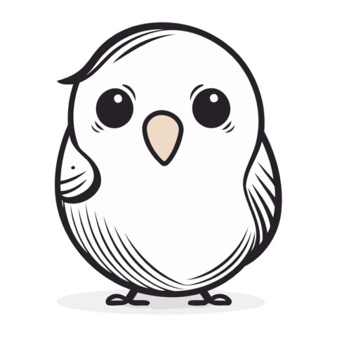 Cute cartoon owl. Vector illustration isolated on a white backgr