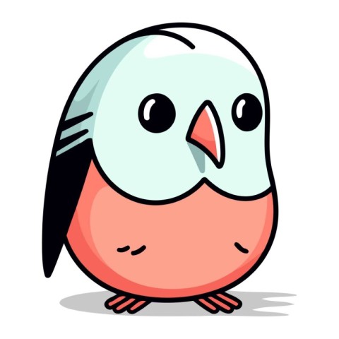 Bullfinch bird cartoon vector character. Cute cartoon bullfinch.