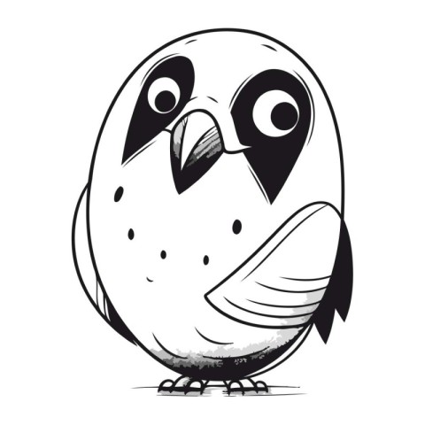 Cute cartoon owl. Vector illustration isolated on a white backgr