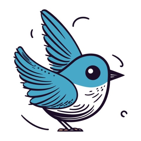 cute bird cartoon icon vector illustration graphic design vector