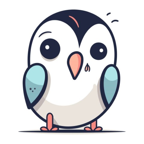 Penguin. Cute cartoon penguin. Vector illustration.