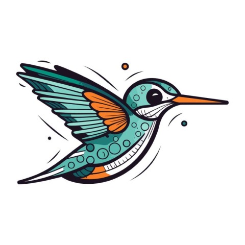 Hummingbird icon. Cartoon illustration of hummingbird vector ico