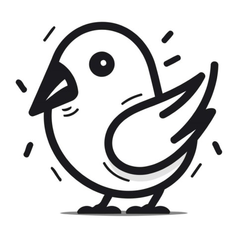 Cute bird icon. Simple illustration of cute bird vector icon for