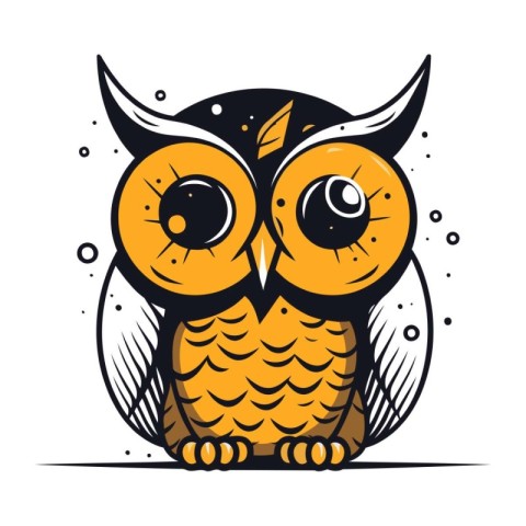 Owl. Vector illustration. Isolated on a white background.