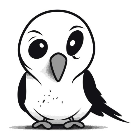 cute penguin on a white background. vector illustration. eps