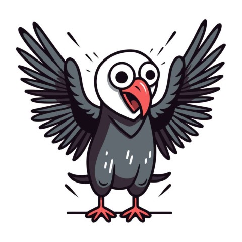 Pigeon icon. Vector illustration of a cartoon pigeon.