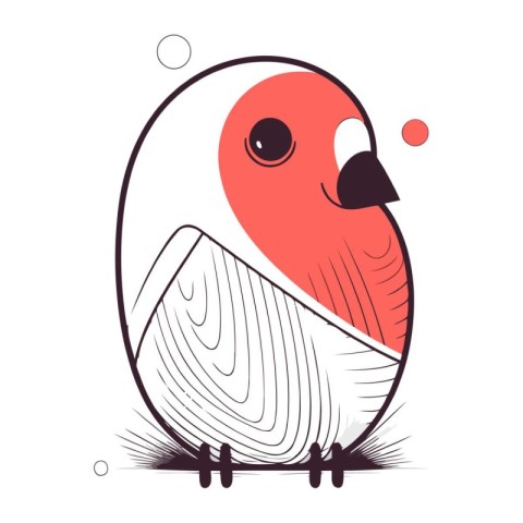 Vector illustration of a cute cartoon parrot on a white backgrou