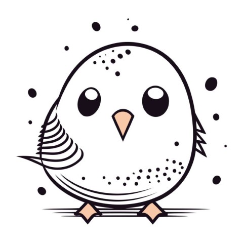 cute bird cartoon isolated icon vector illustration graphic desi