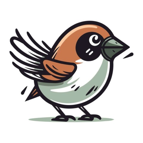 Chaffinch bird. Cartoon illustration of chaffinch bird.