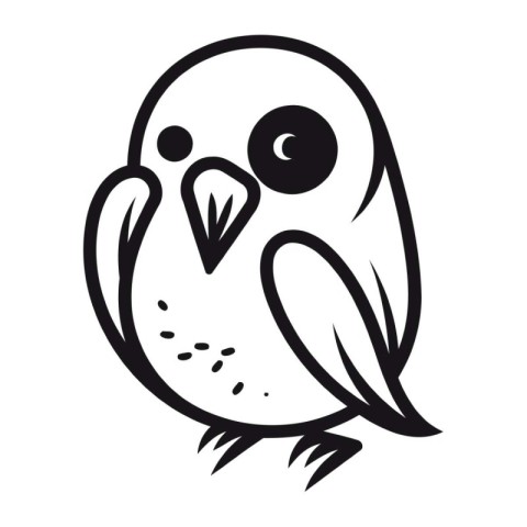 Owl vector icon.Black vector icon isolated on white background o