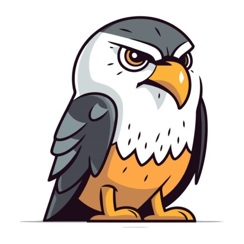 Bald Eagle. Vector illustration isolated on white background. Ca